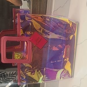 Holographic juicy couture tote